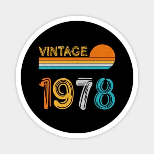 Vintage 1978 Happy 45th Birthday Retro Magnet